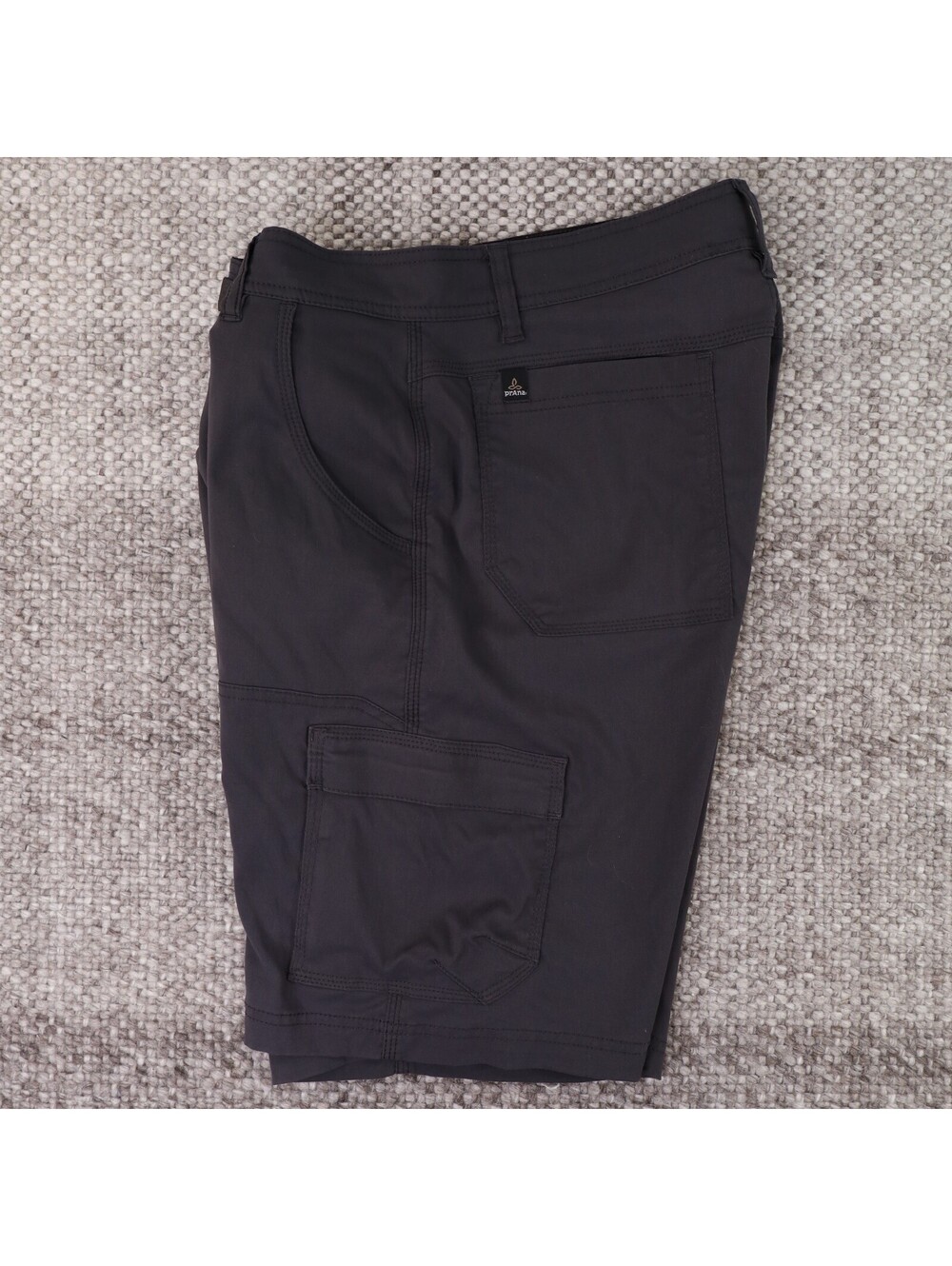 prAna Stretch Zion Cargo Hiking Shorts Charcoal Grey 32x10 - Picture 9 of 11
